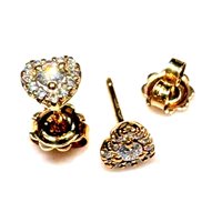 Pendientes Dalla Bona Mujer Classic in Oro amarillo Diamante CUORI DIA CT 0.21+0.18